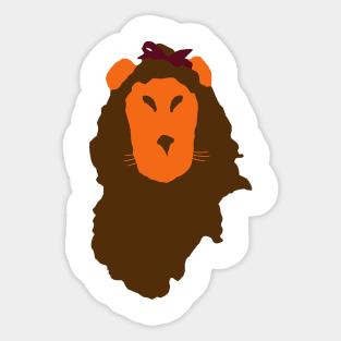 Wizard of Oz Scared Lion Silhouette Sticker